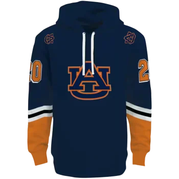 personalized auburn tigers striped sleeves navy blue hoodie best selling