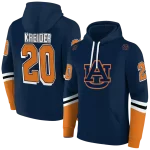 personalized auburn tigers striped sleeves navy blue hoodie best selling