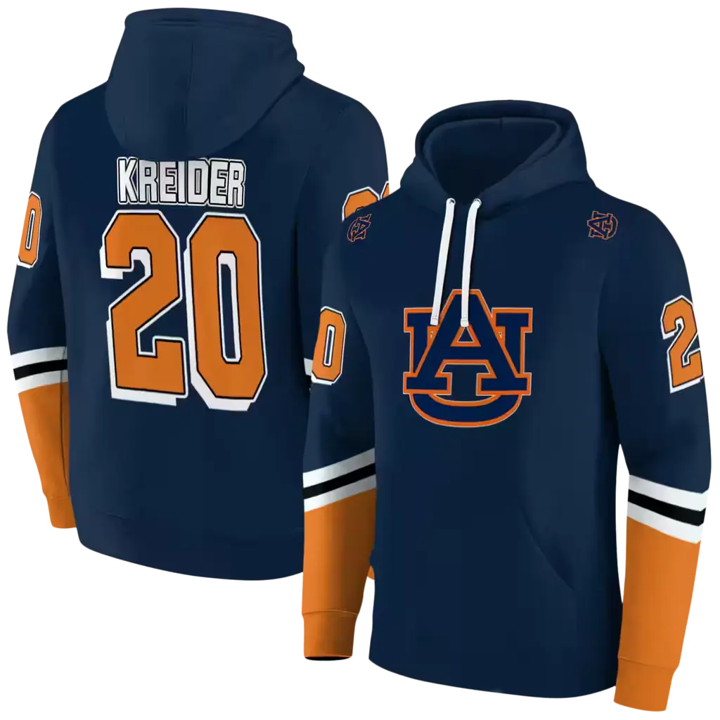 personalized auburn tigers striped sleeves navy blue hoodie fashion forward personalized auburn tigers striped sleeves navy blue hoodie fashion forward