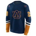 personalized auburn tigers striped sleeves navy blue hoodie best selling