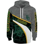 personalized baylor bears hexagonal mesh green black gray hoodie best selling
