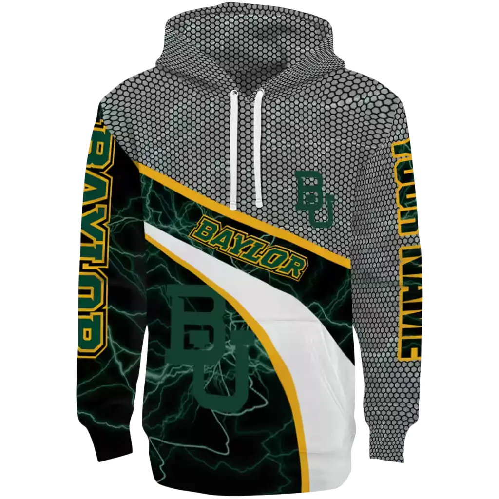 personalized baylor bears hexagonal mesh green black gray hoodie best selling personalized baylor bears hexagonal mesh green black gray hoodie best selling