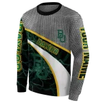 personalized baylor bears hexagonal mesh green black gray hoodie best selling