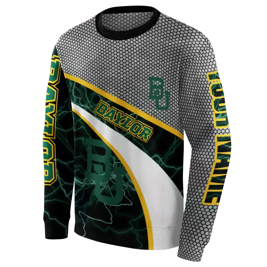 personalized baylor bears hexagonal mesh green black gray hoodie new arrival personalized baylor bears hexagonal mesh green black gray hoodie new arrival