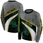 personalized baylor bears hexagonal mesh green black gray hoodie best selling