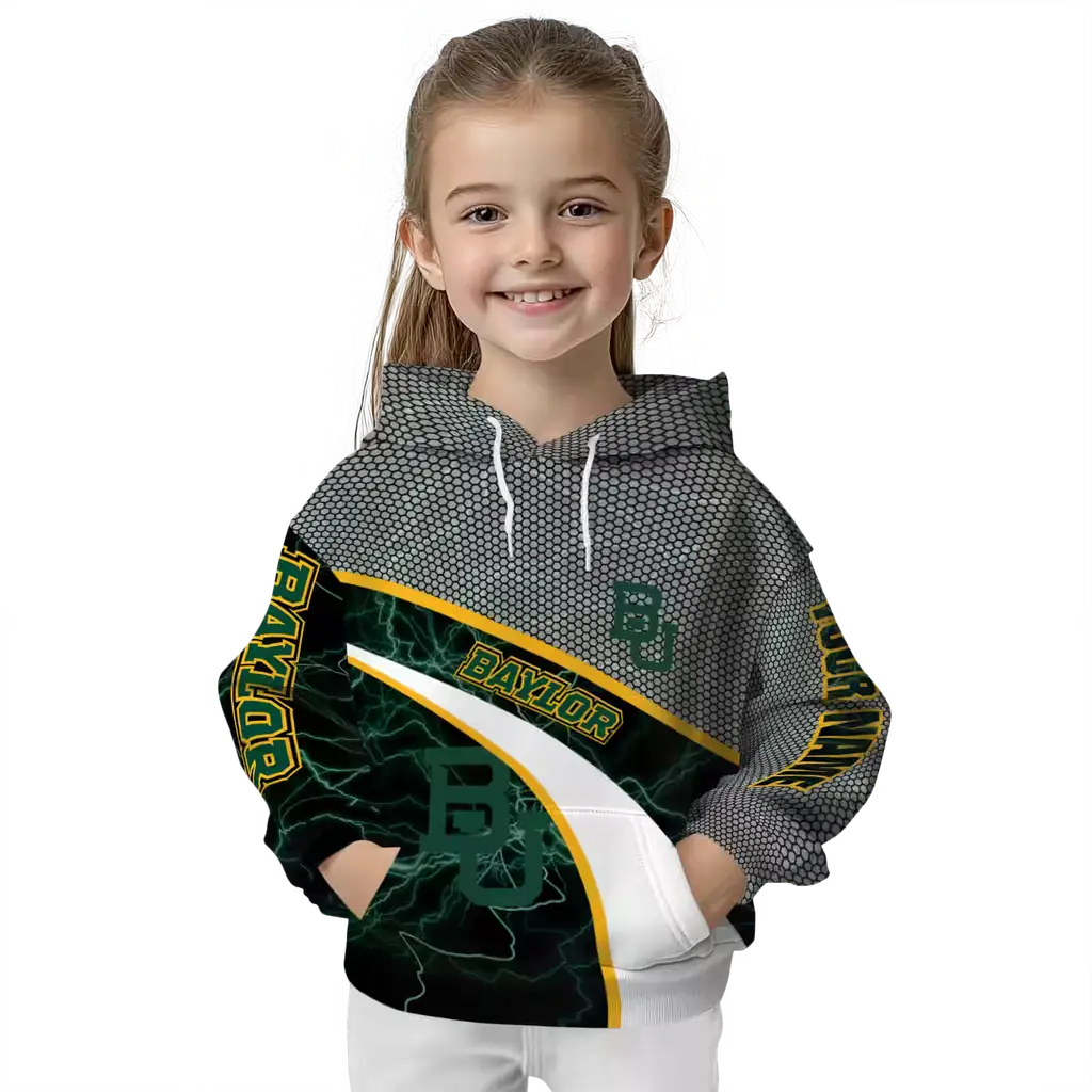 personalized baylor bears hexagonal mesh green black gray hoodie top rated personalized baylor bears hexagonal mesh green black gray hoodie top rated