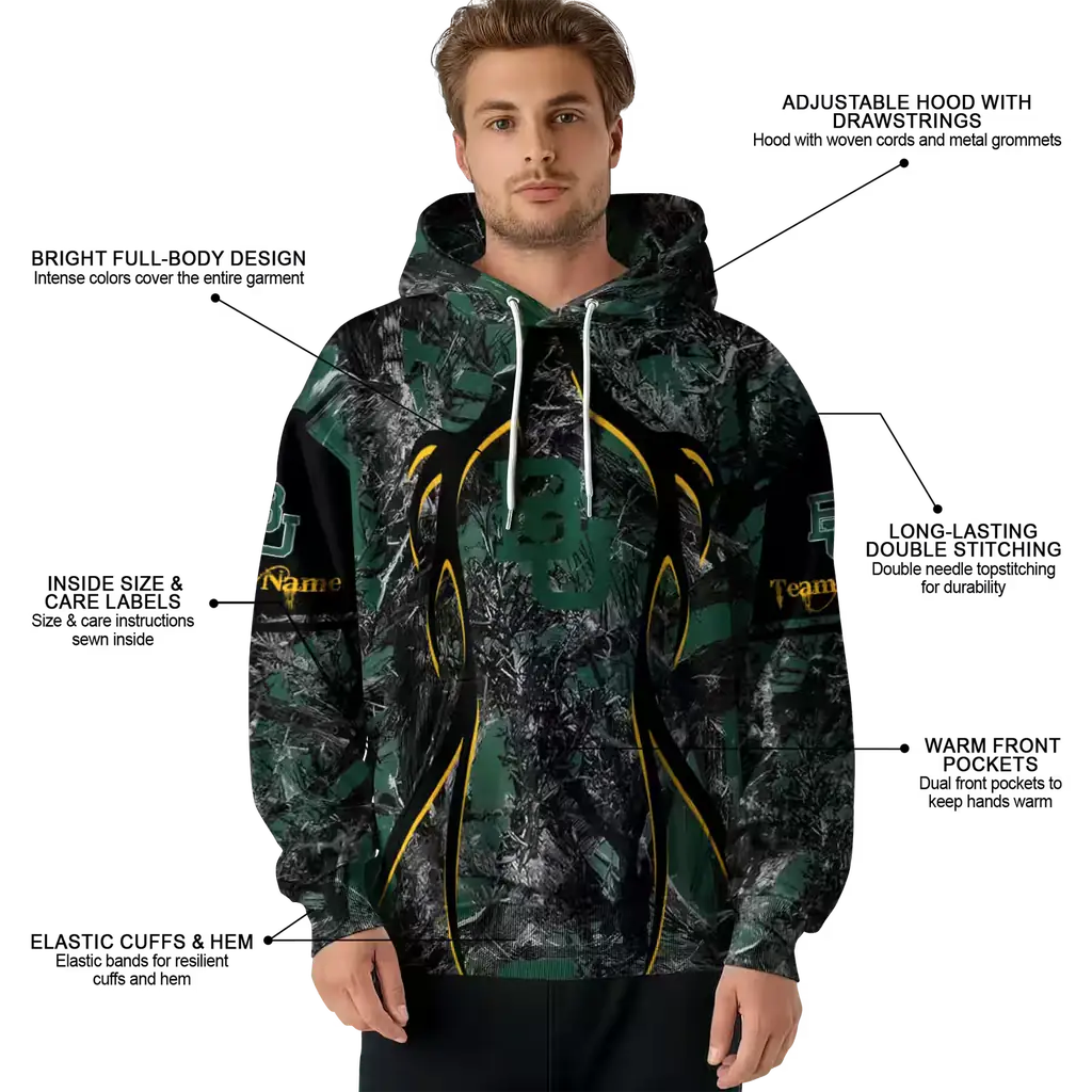 personalized baylor bears hunting theme green black hoodie latest model personalized baylor bears hunting theme green black hoodie latest model