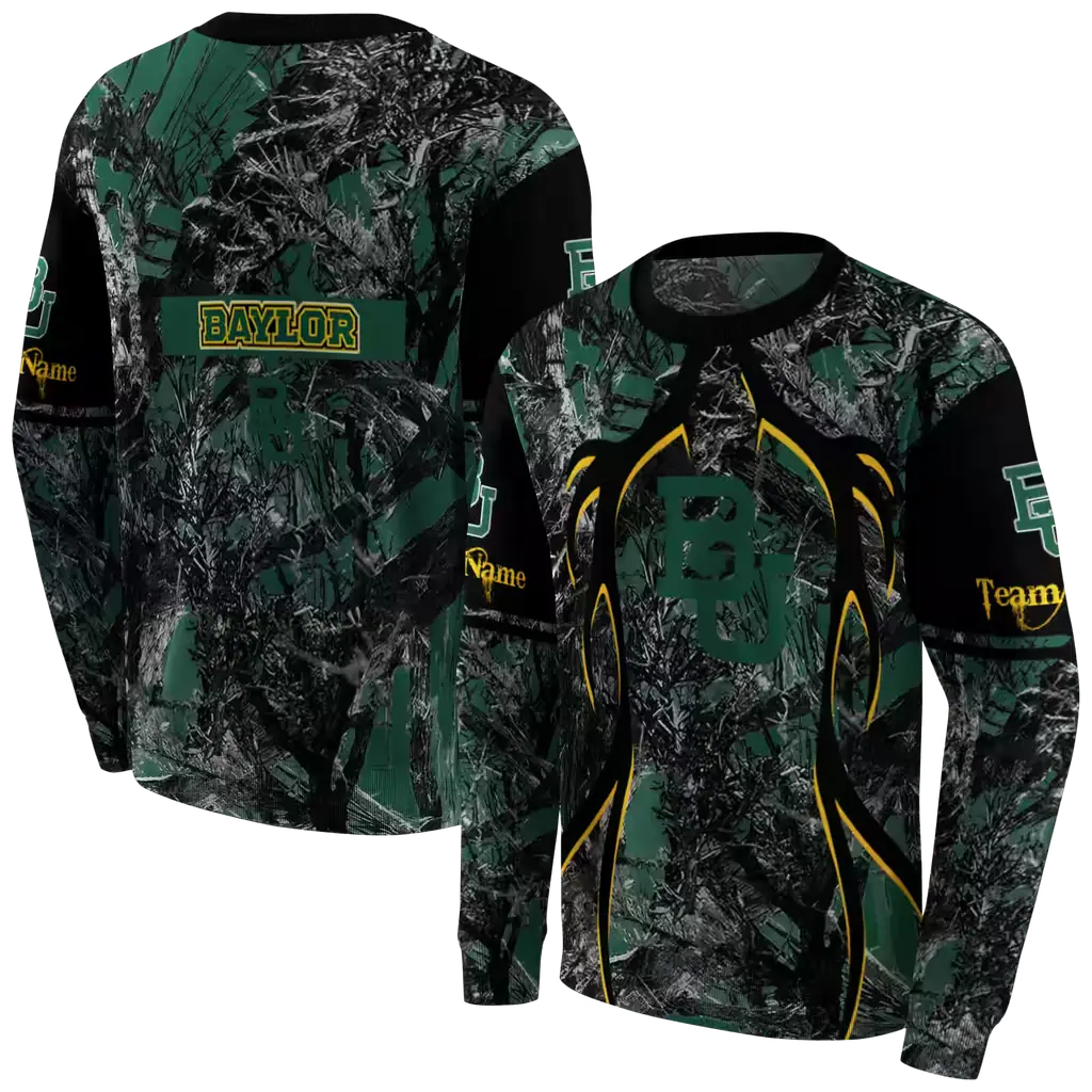 personalized baylor bears hunting theme green black hoodie premium grade personalized baylor bears hunting theme green black hoodie premium grade