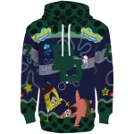 personalized baylor bears spongebob patrick star green navy hoodie best selling