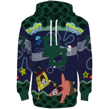 personalized baylor bears spongebob patrick star green navy hoodie best selling