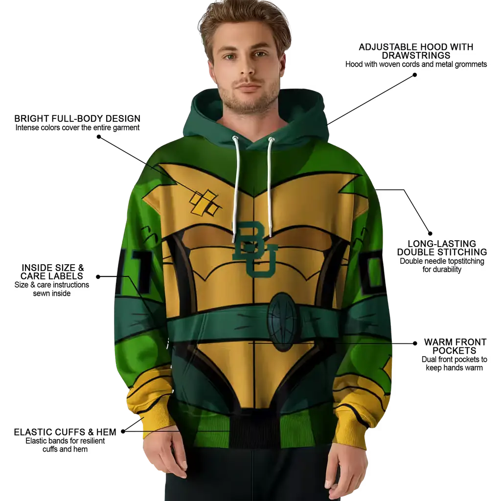 personalized baylor bears superhero armor green hoodie latest model personalized baylor bears superhero armor green hoodie latest model