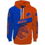personalized boise state broncos abstract shape orange hoodie best selling