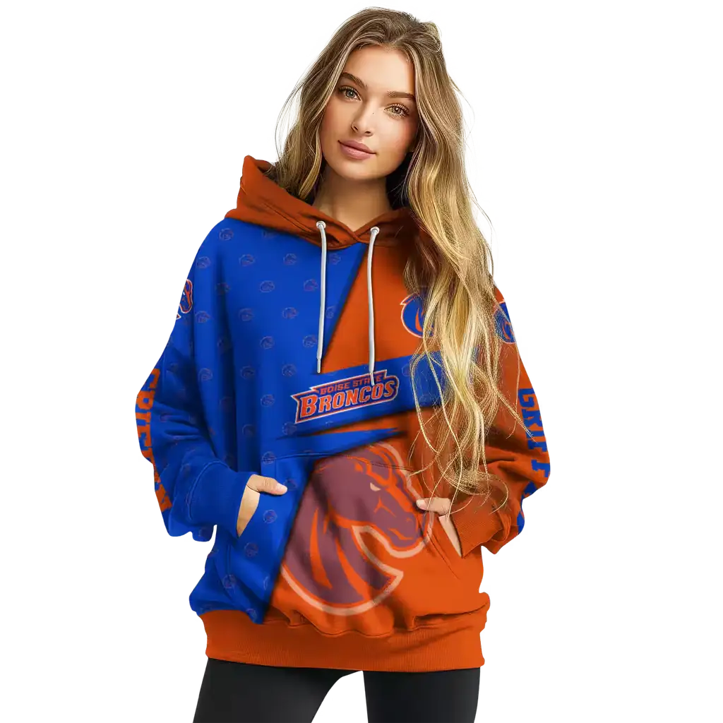 personalized boise state broncos abstract shape orange hoodie high quality personalized boise state broncos abstract shape orange hoodie high quality