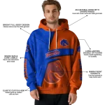 personalized boise state broncos abstract shape orange hoodie best selling