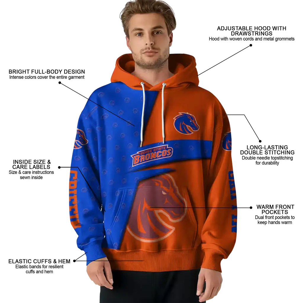 personalized boise state broncos abstract shape orange hoodie latest model personalized boise state broncos abstract shape orange hoodie latest model