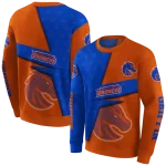 personalized boise state broncos abstract shape orange hoodie best selling