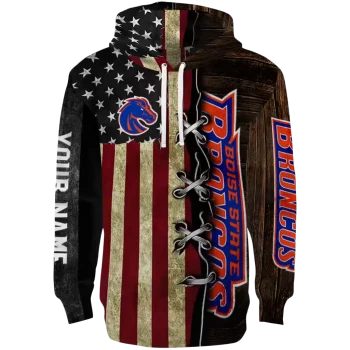 personalized boise state broncos american pride hoodie best selling