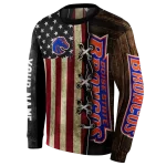 personalized boise state broncos american pride hoodie best selling