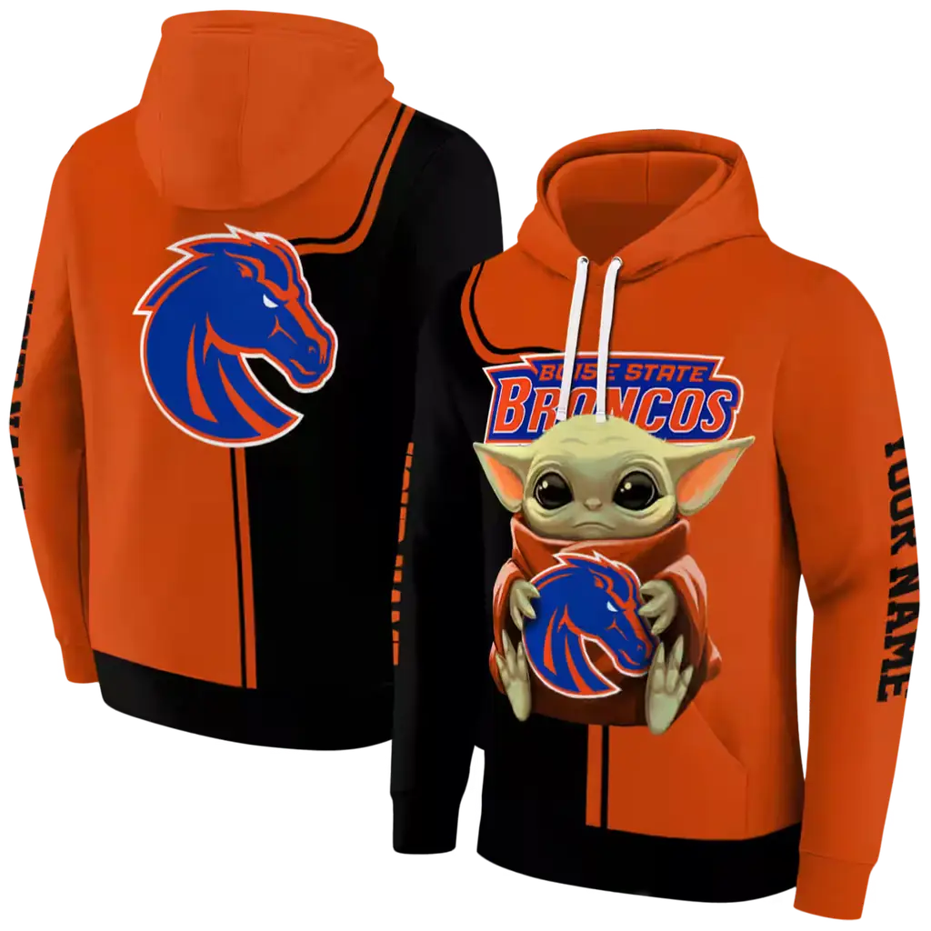 personalized boise state broncos baby yoda orange black hoodie fashion forward personalized boise state broncos baby yoda orange black hoodie fashion forward