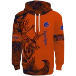 personalized boise state broncos deer silhouette orange hoodie best selling