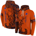 personalized boise state broncos deer silhouette orange hoodie best selling