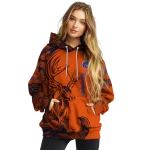 personalized boise state broncos deer silhouette orange hoodie best selling