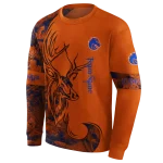 personalized boise state broncos deer silhouette orange hoodie best selling