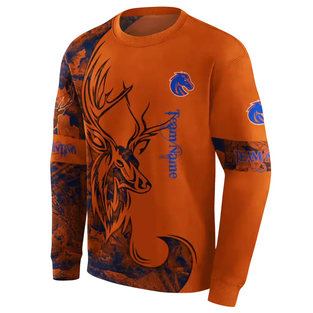 personalized boise state broncos deer silhouette orange hoodie new arrival personalized boise state broncos deer silhouette orange hoodie new arrival