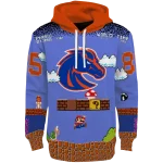 personalized boise state broncos mario blue black hoodie best selling