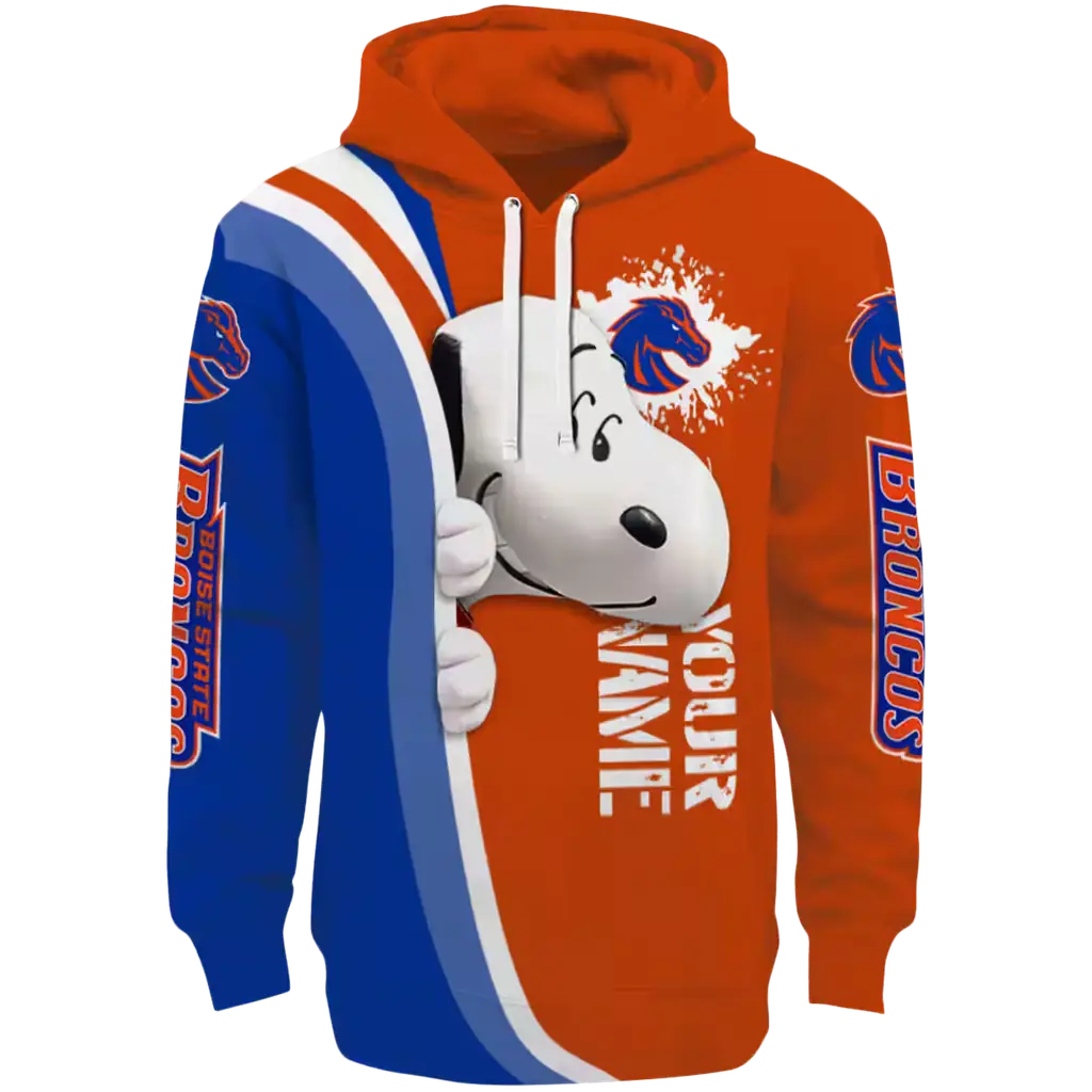 personalized boise state broncos peeking snoopy orange hoodie best selling personalized boise state broncos peeking snoopy orange hoodie best selling