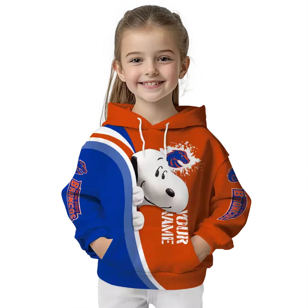 personalized boise state broncos peeking snoopy orange hoodie top rated personalized boise state broncos peeking snoopy orange hoodie top rated