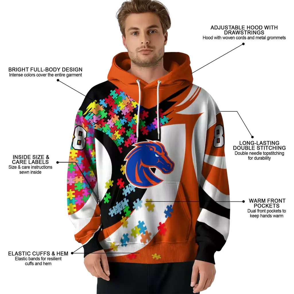 personalized boise state broncos puzzle pieces orange hoodie latest model personalized boise state broncos puzzle pieces orange hoodie latest model