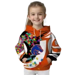 personalized boise state broncos puzzle pieces orange hoodie best selling