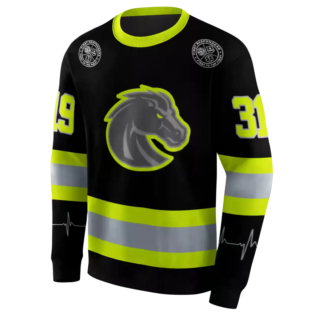 personalized boise state broncos safety motif black neon green hoodie new arrival personalized boise state broncos safety motif black neon green hoodie new arrival
