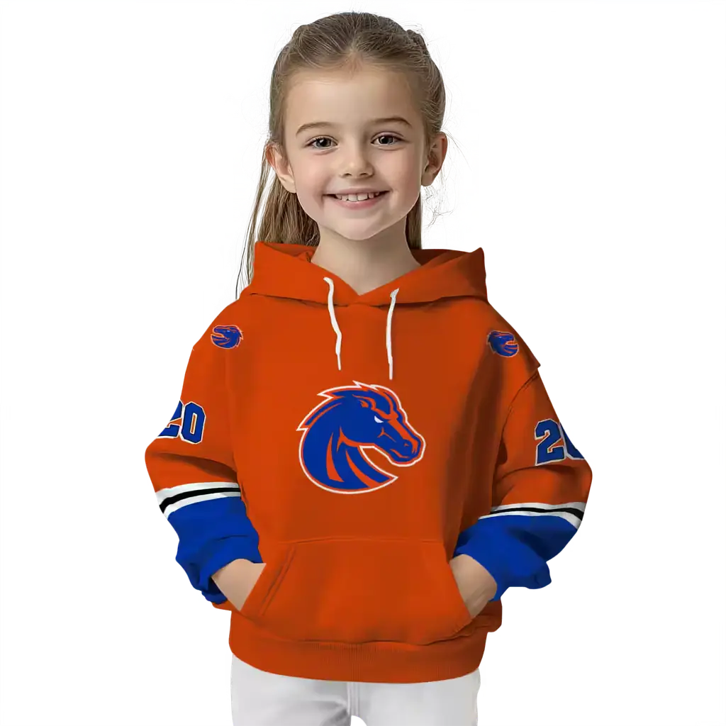 personalized boise state broncos striped sleeves orange hoodie top rated personalized boise state broncos striped sleeves orange hoodie top rated
