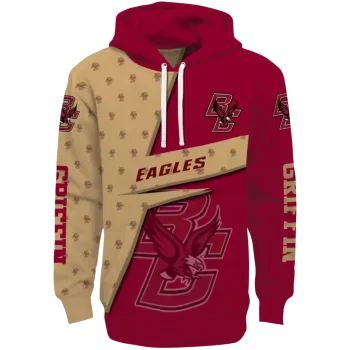 personalized boston college eagles abstract shape maroon hoodie best selling
