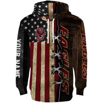 personalized boston college eagles american pride hoodie best selling