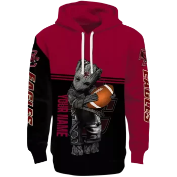 personalized boston college eagles baby groot maroon black hoodie best selling