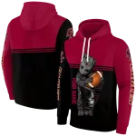 personalized boston college eagles baby groot maroon black hoodie best selling