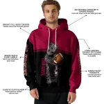 personalized boston college eagles baby groot maroon black hoodie best selling