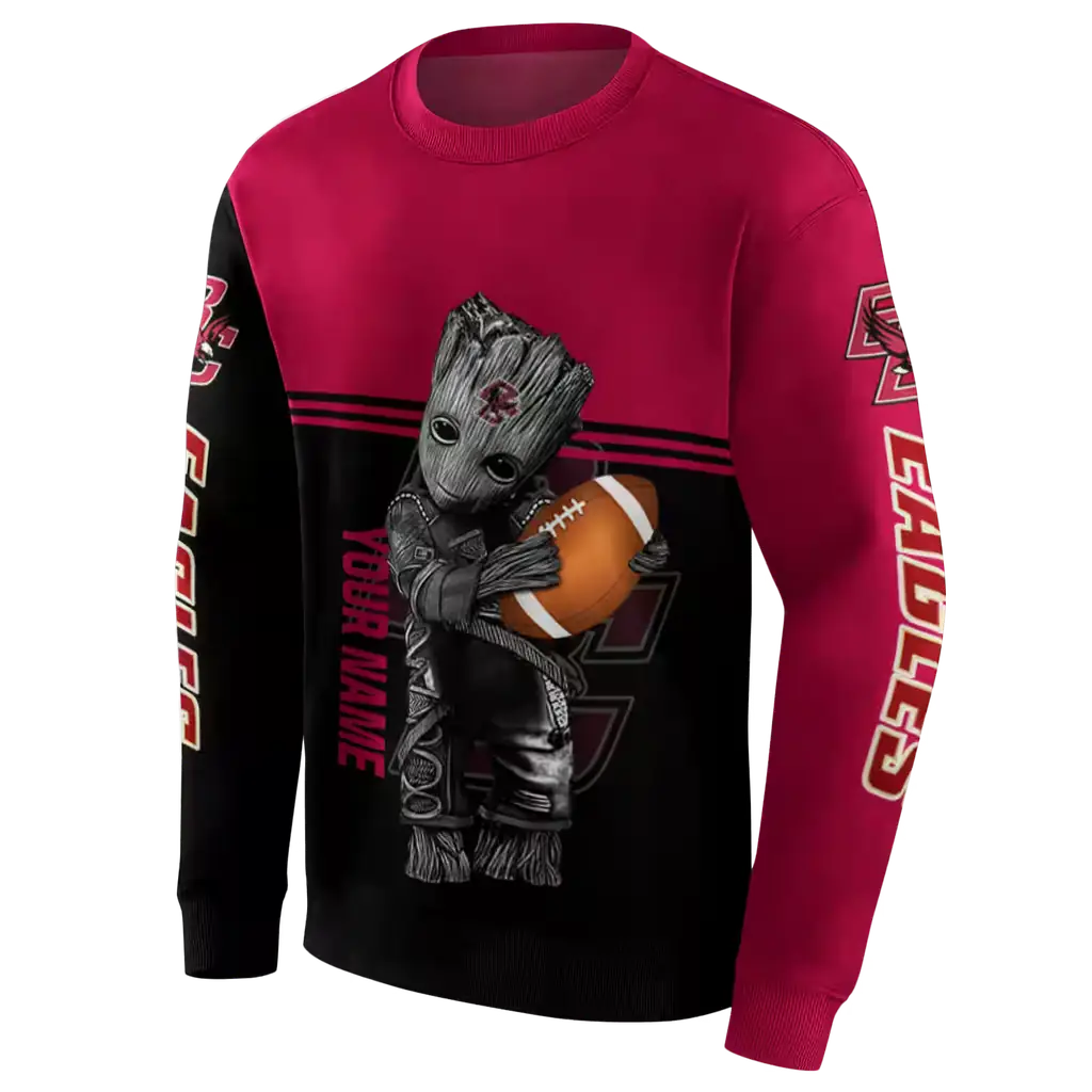 personalized boston college eagles baby groot maroon black hoodie new arrival personalized boston college eagles baby groot maroon black hoodie new arrival