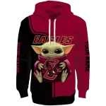 personalized boston college eagles baby yoda maroon black hoodie best selling
