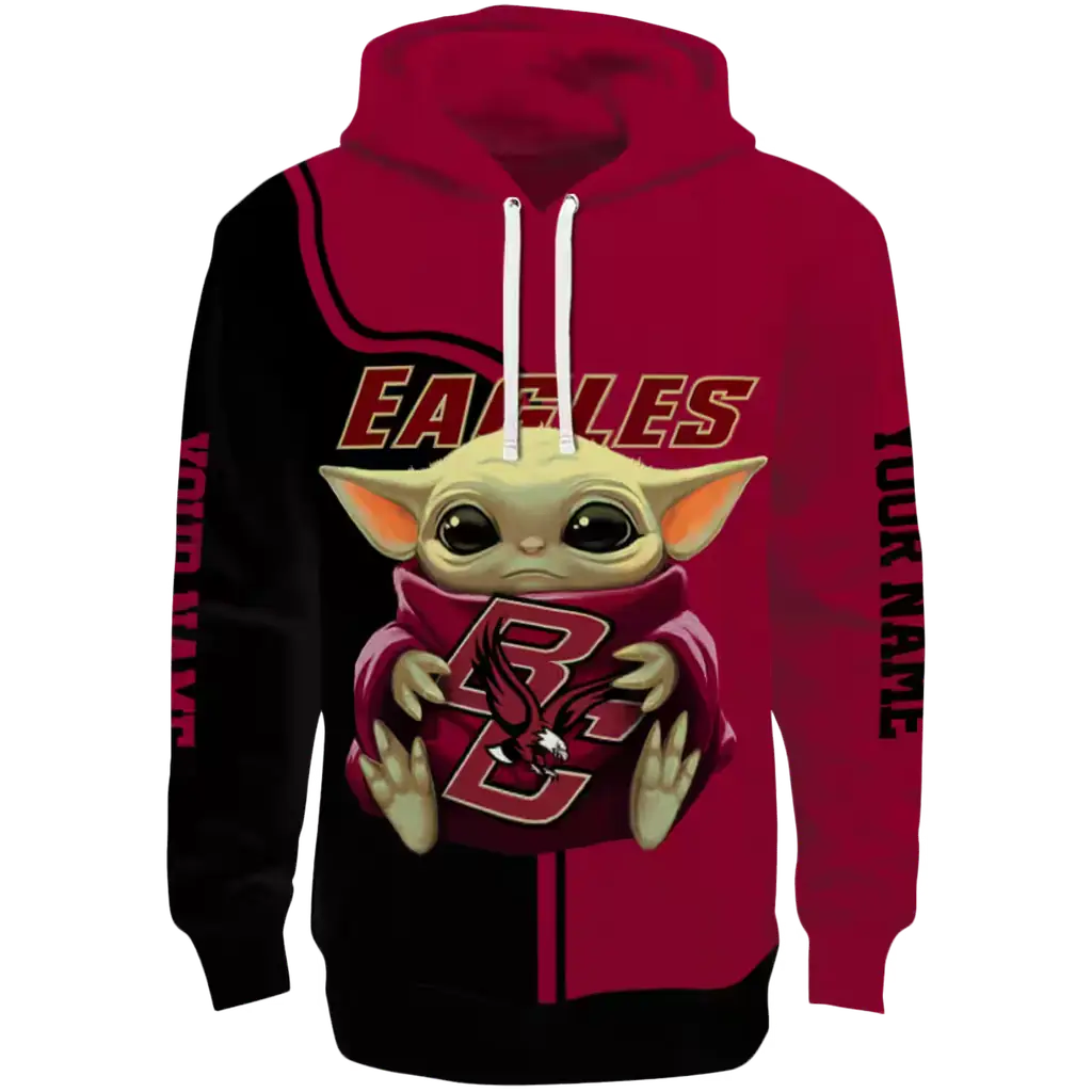 personalized boston college eagles baby yoda maroon black hoodie best selling personalized boston college eagles baby yoda maroon black hoodie best selling
