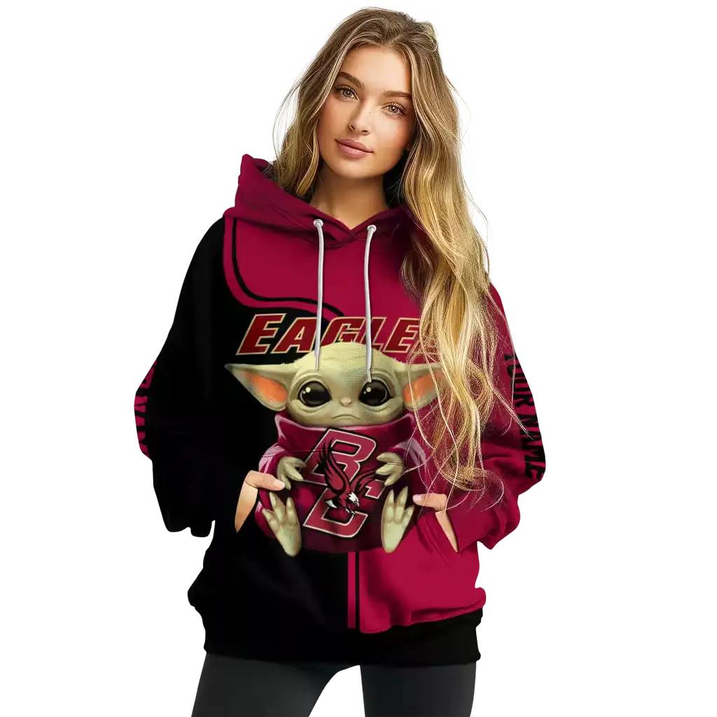 personalized boston college eagles baby yoda maroon black hoodie high quality personalized boston college eagles baby yoda maroon black hoodie high quality