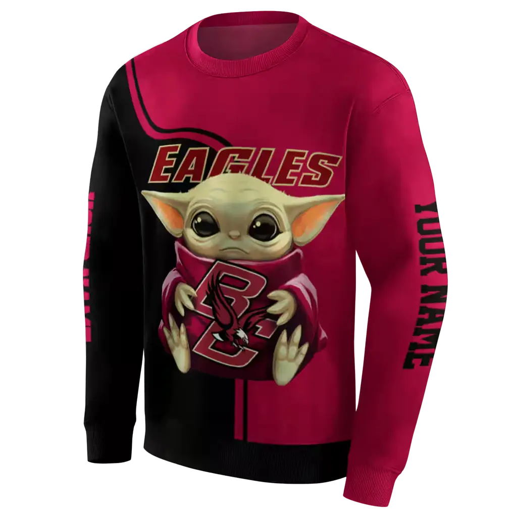 personalized boston college eagles baby yoda maroon black hoodie new arrival personalized boston college eagles baby yoda maroon black hoodie new arrival