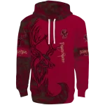 personalized boston college eagles deer silhouette maroon hoodie best selling