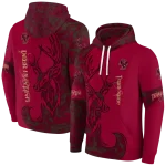 personalized boston college eagles deer silhouette maroon hoodie best selling