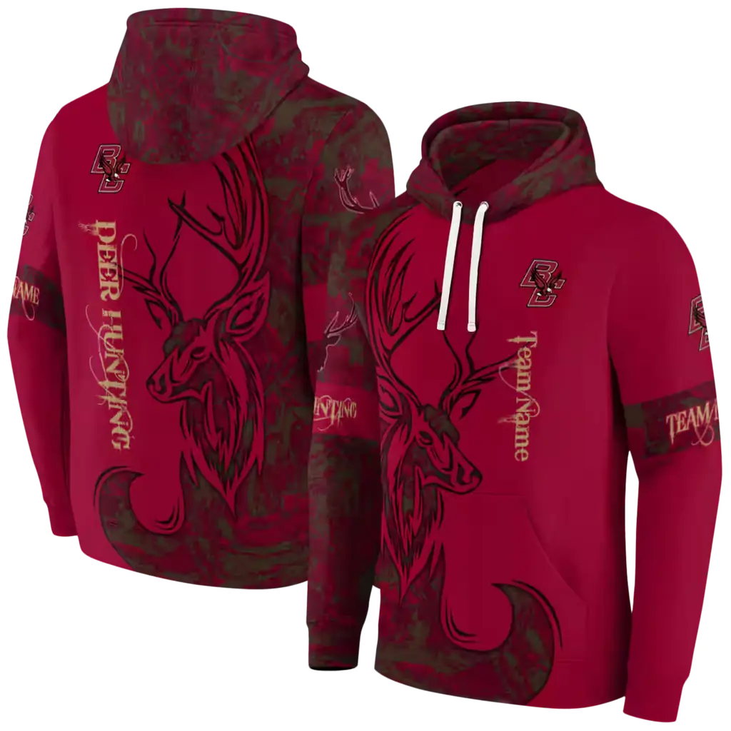 personalized boston college eagles deer silhouette maroon hoodie fashion forward personalized boston college eagles deer silhouette maroon hoodie fashion forward