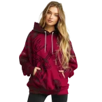 personalized boston college eagles deer silhouette maroon hoodie best selling