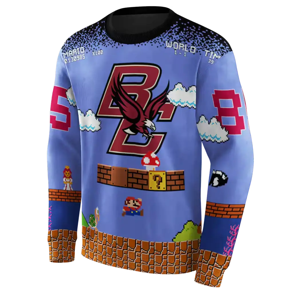 personalized boston college eagles mario blue black hoodie new arrival personalized boston college eagles mario blue black hoodie new arrival